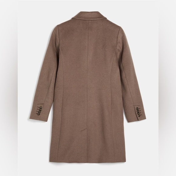 NEW RW&Co Classic Wool Fitted Preppy Coat in Deep Taupe - Picture 6 of 15